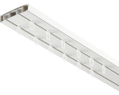 Sina Perdea Plastic 2 Canale, Alba, 120 Cm