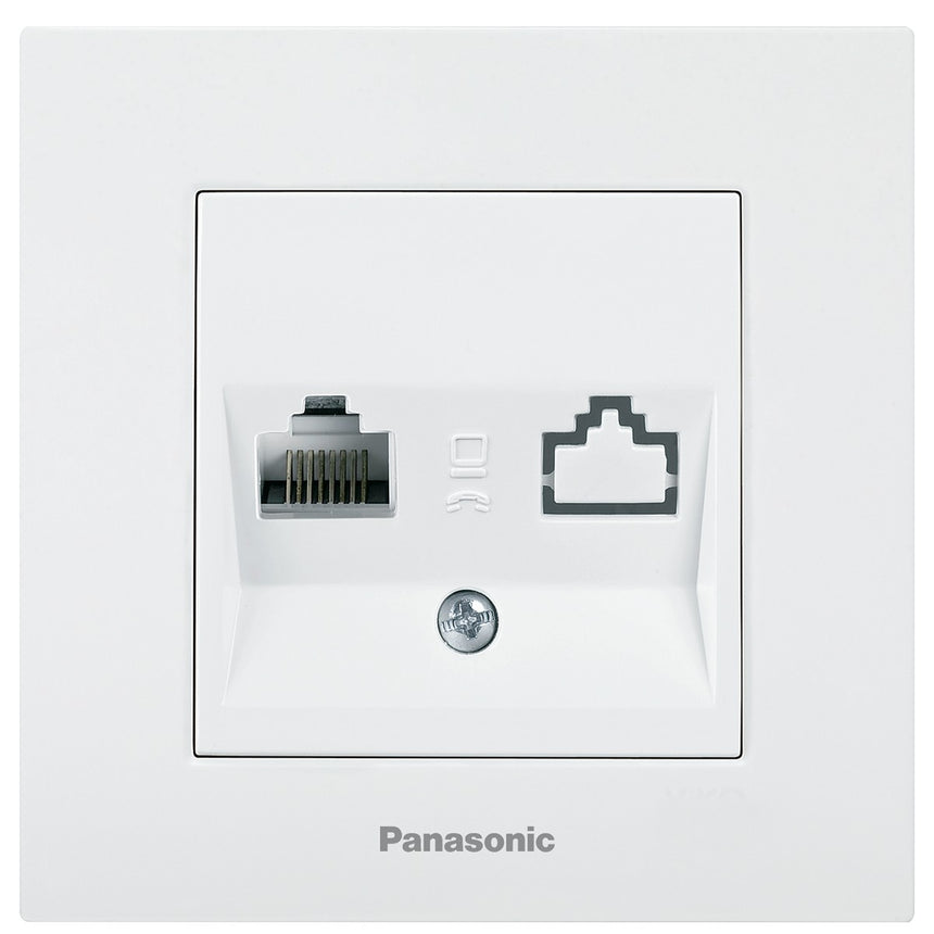 Priza calculator simpla Panasonic Karre Plus, cat5e, Alb