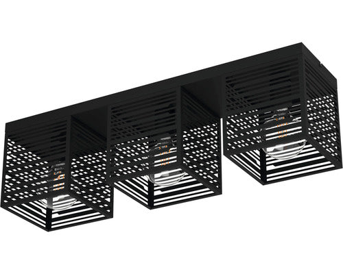 Plafoniera Piedritas E27 Max. 3x40w, Negru