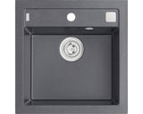 Chiuveta Bucatarie Cu O Cuva Alveus Formic 20, 52x51 Cm, Granital Carbon