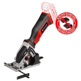 Fierastrau mini circular pe acumulator Einhell TE-CS 18/89 Li - Solo, 18 V, tehnologia PXC, 89 mm diametru disc taiere, 28 mm adancime taiere, 2500 RPM, fara acumulator/incracator