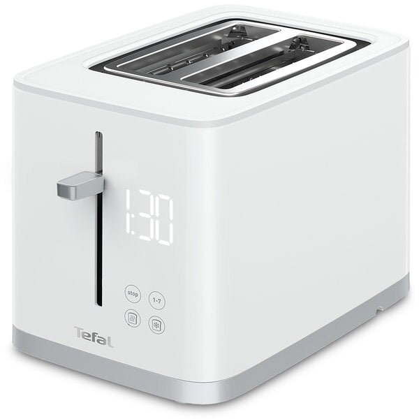 Prajitor de paine Tefal Sense TT693110, 850W, 2 felii, 7 niveluri de rumenire, tavita firmituri detasabila, alb