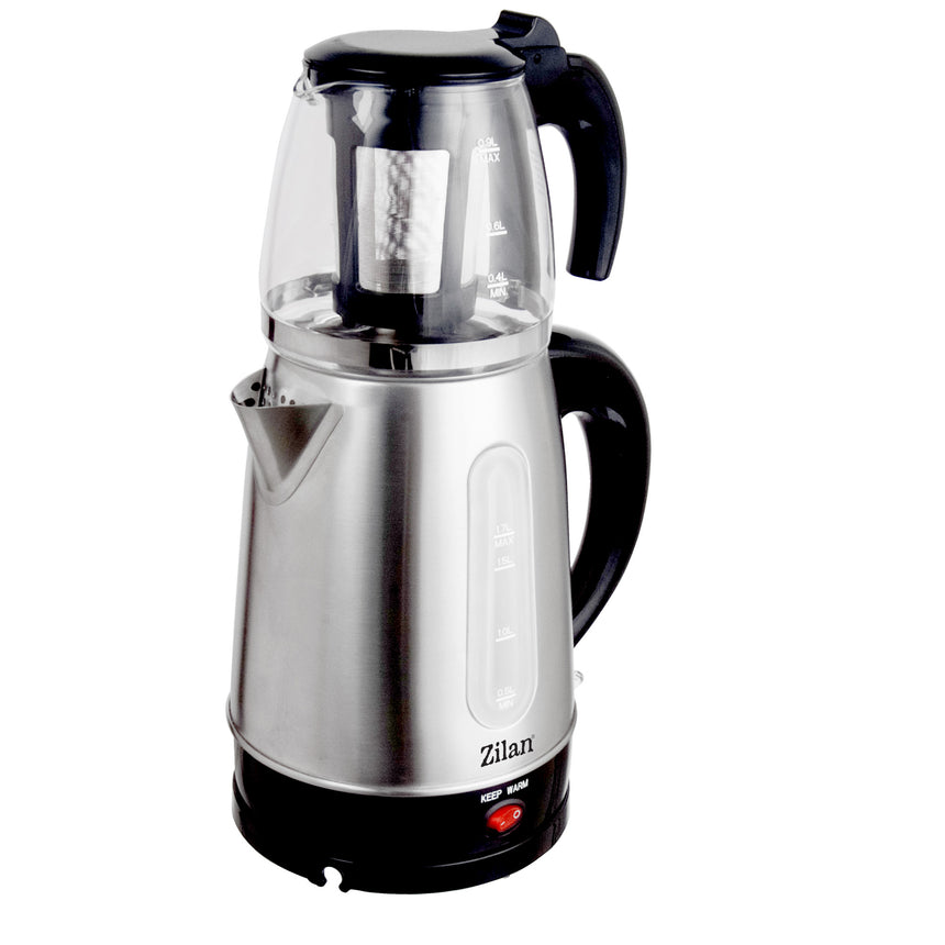 Set fierbator electric+ceainic FLORIA ZLN-3581, Inox/Negru Putere 2200W