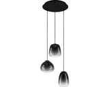 Lustra Aguilares E27 Max. 3x40w, Negru/fumuriu, Diametru 430mm