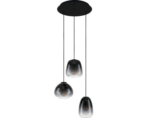 Lustra Aguilares E27 Max. 3x40w, Negru/fumuriu, Diametru 430mm