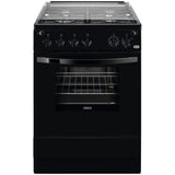 Aragaz Zanussi ZCG612H1BA, 4 arzatoare, Gaz, Aprindere electrica ,Grill, 60 cm, Negru