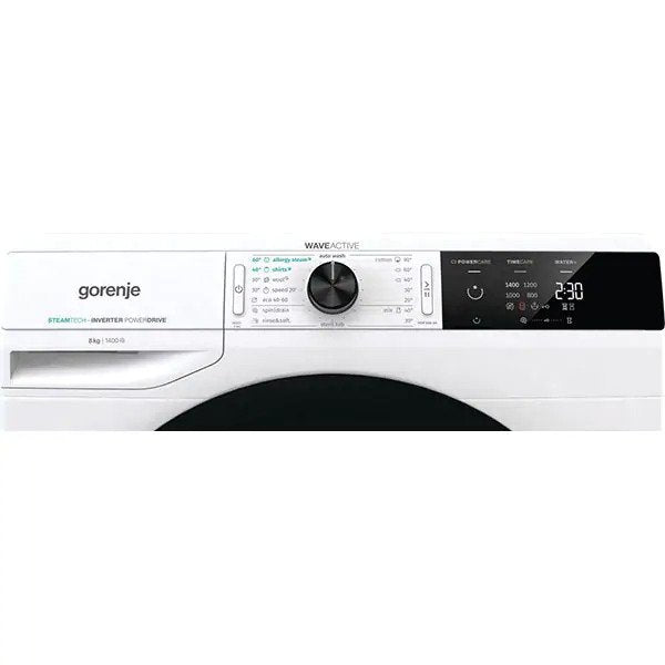 Masina de spalat rufe frontala GORENJE WEI84CPS, WaveActive, 8 kg, 1400rpm, Clasa A+++, Alb