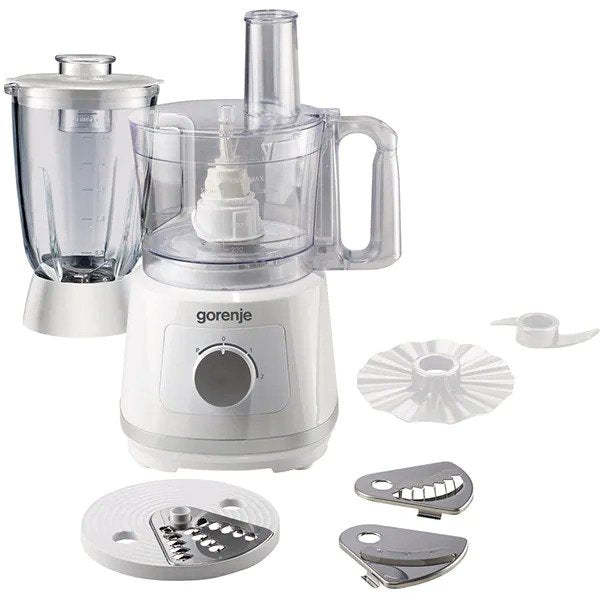 Robot de bucatarie GORENJE SB801W, vas 2.4l, blender 1.5l, 800W, 2 trepte viteza, Alb-Gri