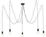 Lustra Spider E27 Max. 5x60w, Negru