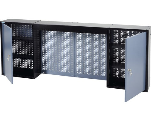 Dulap suspendat Küpper 1600x600x190 mm, cu 2 usi, 4 polite si panou perforat
