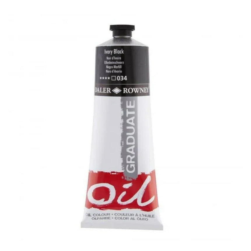 Vopsea in Ulei Graduate Daler Rowney - Ivory Black - 200 ml