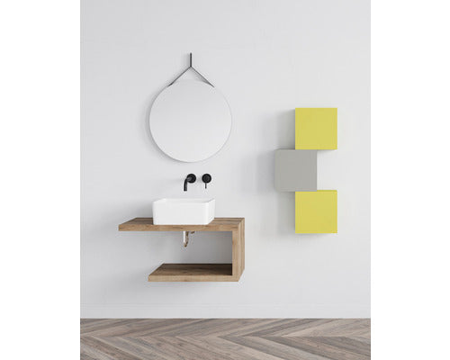 Blat KRING pentru lavoar, texturat, stejar, 100.4x46x3.8 cm