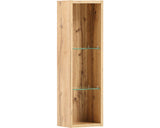 Raft Baie Alina VE50, 2 Polite Sticla, 21,6x70,7 cm, Stejar