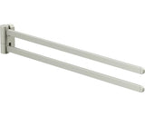 Suport prosop baie Lenz Karma, mobil, cu 2 brate, 43 cm, nichel mat
