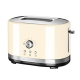 Prajitor de paine KitchenAid Almond Cream 5KMT2116EAC, 1200Wm, 2 sloturi si control manual 1200W, Crem