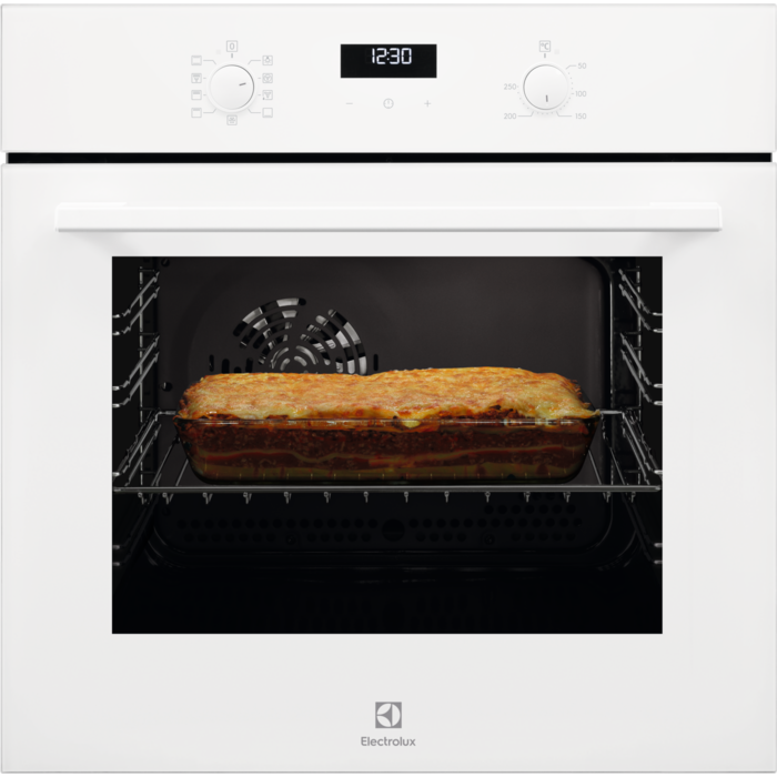 Cuptor incorporabil Electrolux EZF5C50V, Electric, 57 l, SurroundCook, MultiLevel Cooking, Timer, Grill, Autocuratare catalitica, Clasa A, Alb