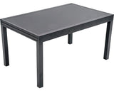Masa Gradina Garden Place Eve Extensibila 75x90x140/280 Cm Negru/gri