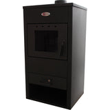 Termosemineu pe lemne, brichete si carbune Fornello B2E, 14 kW, 46x45x91 cm