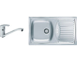 Pachet Chiuveta Bucatarie Alveus Basic 150 Satin Inox, Picurator Pe Dreapta + Baterie Monocomanda Milena