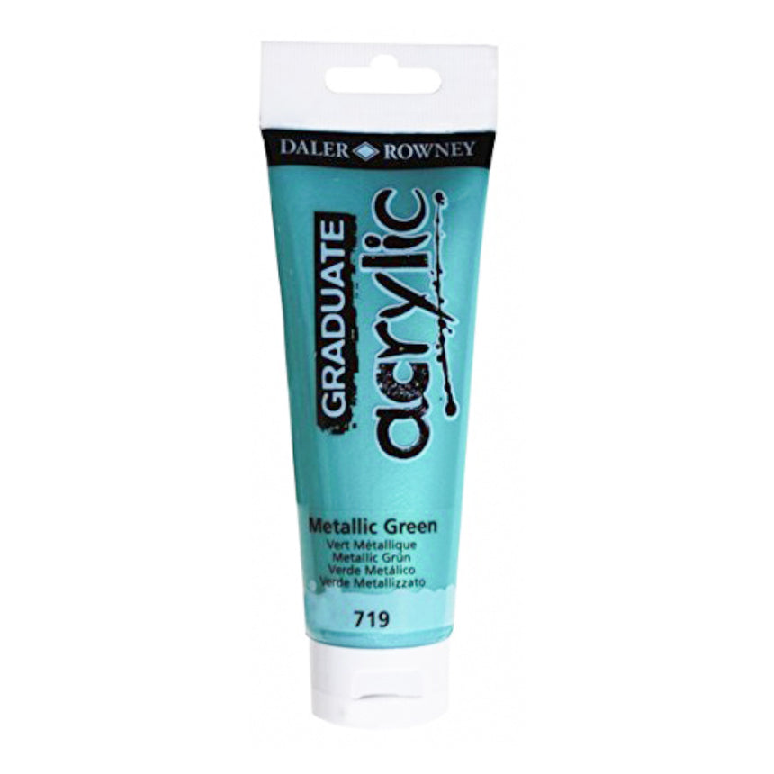 Culoare acrilica Graduate Daler Rowney - Metallic Green - 120 ml