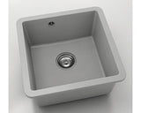 Chiuveta Bucatarie Cu O Cuva Fat Avangard 222 46x46 Cm Fara Picurator, Montare Sub Blat, Fatgranit Grey