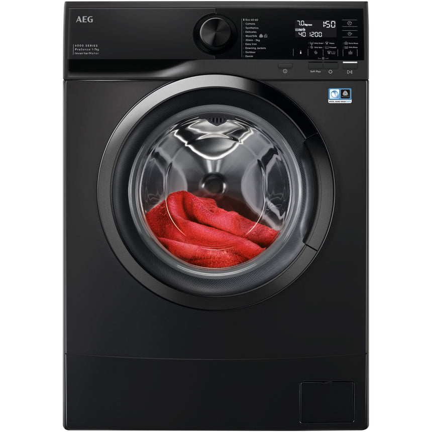 Masina de spalat rufe Slim AEG LSR6E47DXE, 7 kg, 1200 rpm, Motor Inverter, Clasa B, ProSense, TimeSave, Antracit