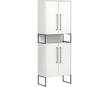 Dulap Baie Inalt Limone 650, 4 Usi, PAL, 65,2x183,4 cm, Alb