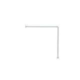 Bara de colt pentru perdea dus, Frandis, 80x80 cm, aluminiu alb, TRI8080B