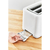 Prajitor de paine Tefal Sense TT693110, 850W, 2 felii, 7 niveluri de rumenire, tavita firmituri detasabila, alb