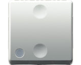 Intrerupator Cap-scara Simplu Gewiss 2 Module Cu Locas Pentru Led, Alb