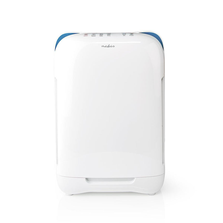 Purificator de aer Nedis, 25 m², 200 m³/h, indicator calitate aer, filtru Hepa, indeparteaza 99.9% din praf si particule ≥ 0.3 um
