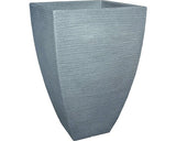 Ghiveci Tip Vaza Geli, Striat, Plastic, 40x40x60 Cm, Gri