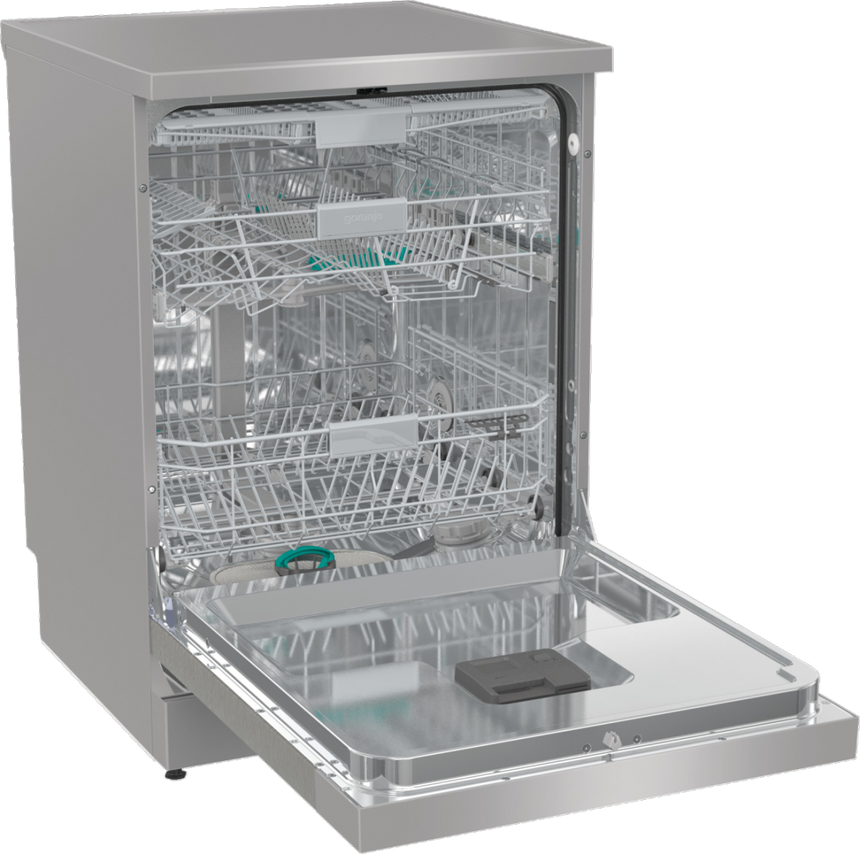 Masina de Spalat Vase GORENJE GS673C60X, 16 seturi, 7 programe, 60 cm, Clasa C, Argintiu