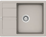 Chiuveta Bucatarie Cu O Cuva Schock Ronda D-100l 65x50 Cm, Cu Picurator, Reversibila, Cristalite Beton