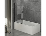 Paravan cada basano Tahiti black 75x140 cm, 1 element, sticla transparenta, profil negru mat
