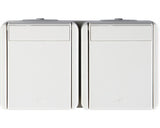 Priza Dubla Cu Impamantare Tem Fontana Ip44 Alb, Montaj Aplicat Orizontal