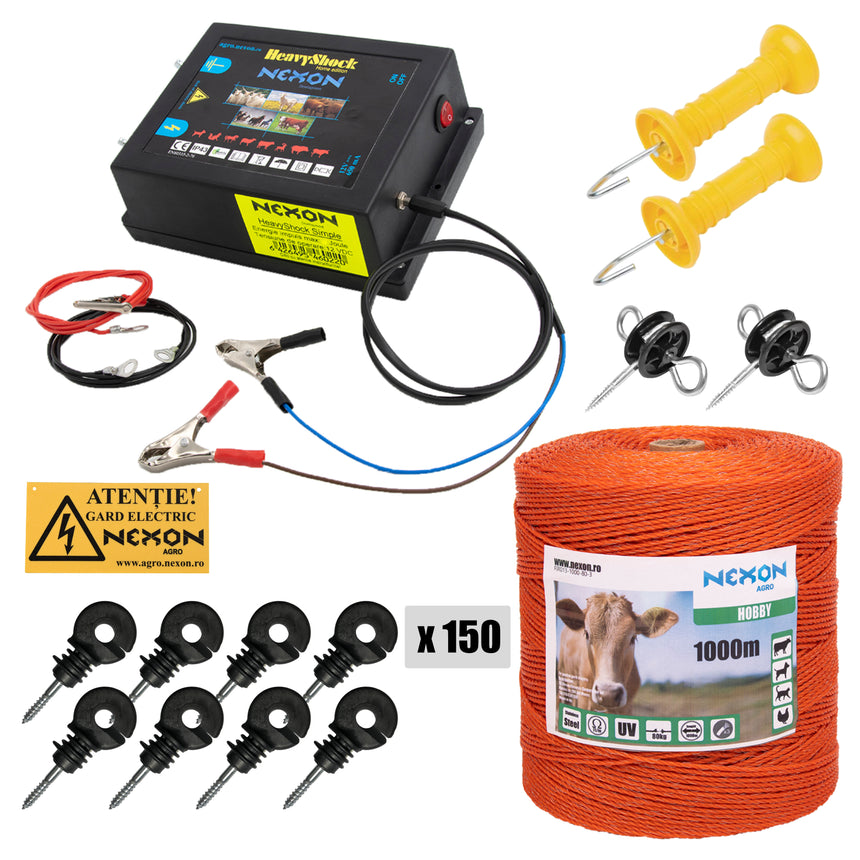 Pachet gard electric NEXON Simple 4J 12V, Hobby 1000m