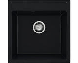 Chiuveta Bucatarie Cu O Cuva Fat Avangard 225 51x51 Cm, Fara Picurator, Marmura Compozita Granit Negru