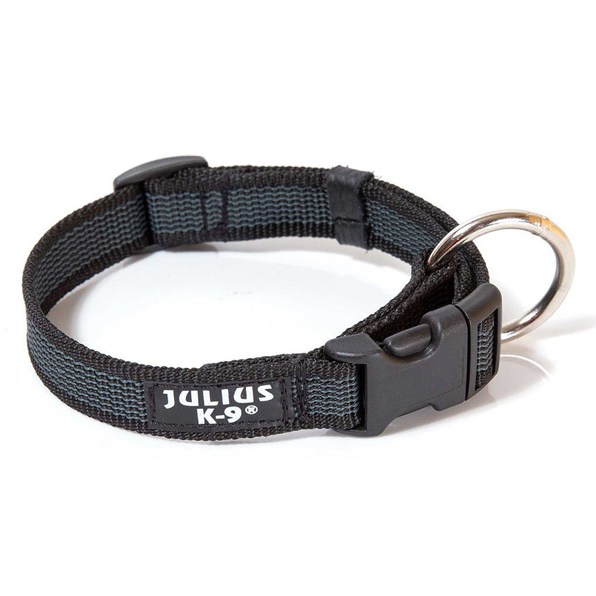 Zgarda IDC din nylon, pentru caini, Julius K9, 20 mm, Negru