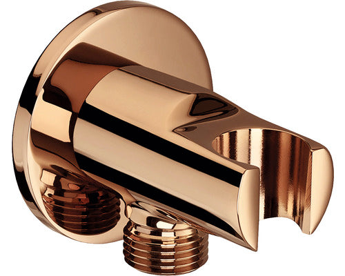 Cot racord cu suport dus Round 1/2" rose gold