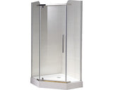 Paravan de dus pentagonal Belform Clear, profil cromat batant, 90x90 cm