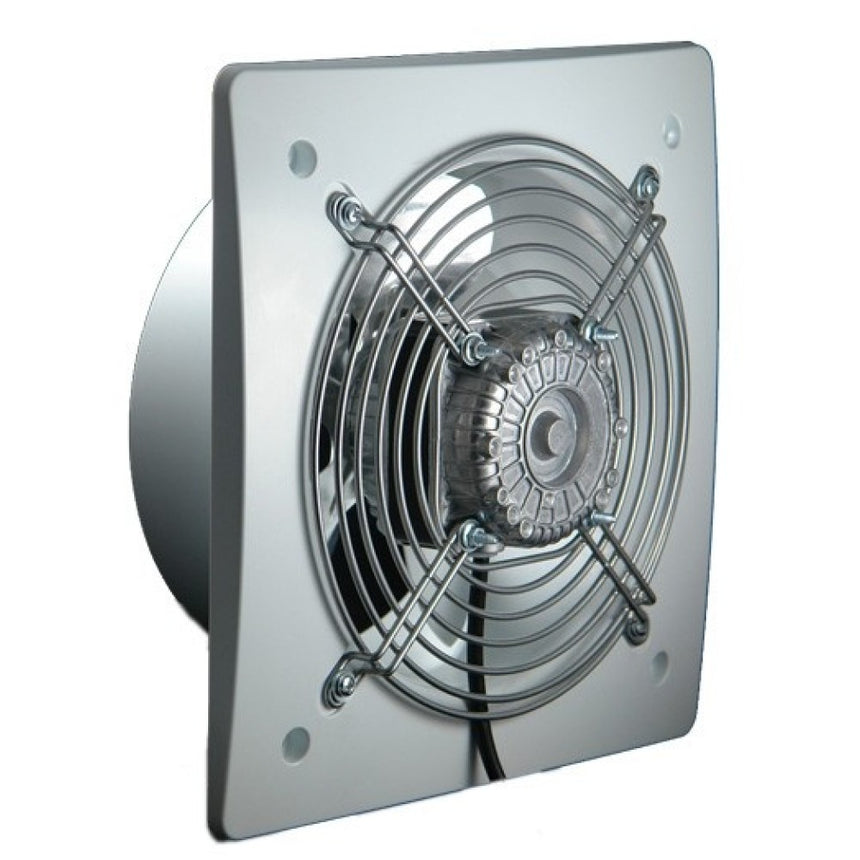 Ventilator industrial de evacuare, perete, 32 cm, 1520 mc/h, 110 W, Elplast C 300, INOX