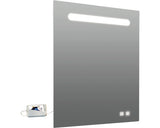 Oglinda Baie cu Iluminare LED Lina, 60x80 cm, cu Antiaburire si Dublu USB, IP 44