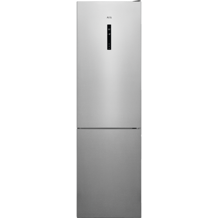 Combina frigorifica AEG RCB836C5MX, 366 l, No Frost, Afisaj LCD, CustomFlex, Multi Flow, Iluminare LED, Clasa C, H 201 cm, Inox antiamprenta