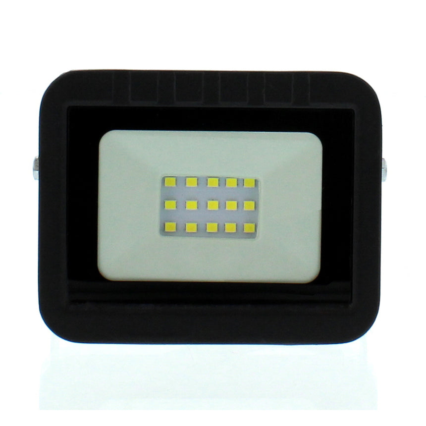 Proiector LED Well, 10W, 800 lm, IP65, 6500K, Negru, clasa energetica F