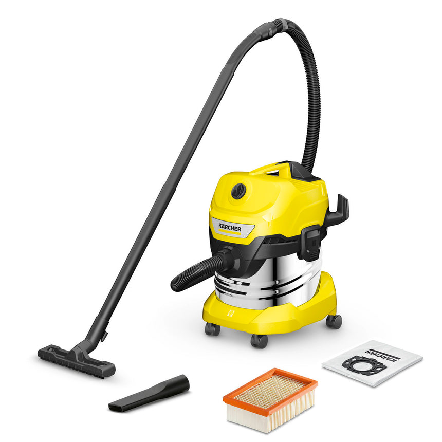 Aspirator Karcher WD 4 S V-20/5/22 uscat-umed, 1000W, 20l, negru/galben