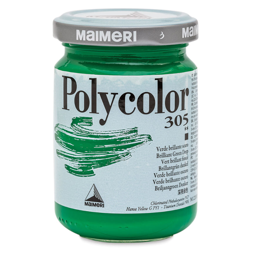 Culoare vinilica Polycolor Maimeri, Brilliant Green Deep, 140 ml
