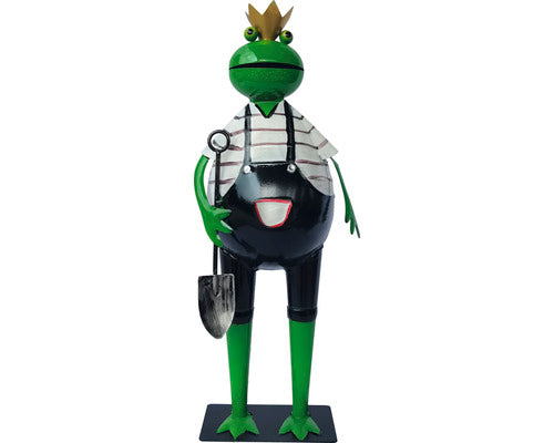 Figurina Broasca Cu Lopata Lafiora H 45 Cm, Metal