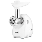 Masina de tocat carne Zelmer ZMM4080, putere maxima 1900 W, capacitate 2,5 kg, 3 site ( 2,7 mm, 4 mm ,8 mm ) cutit 2 fatete, accesoriu carnati, alb
