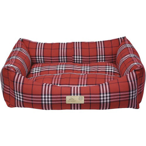 Culcus pentru caini si pisici 4Dog Deluxe Danish L, Rosu, 78x60x22